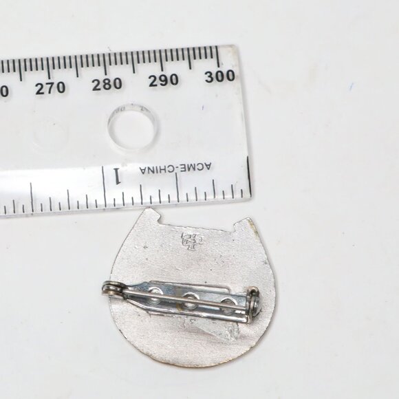 Vintage Appaloosa Horse Horseshoe Enamel Pin Badge Silver Metal Brooch Western - Picture 3 of 6